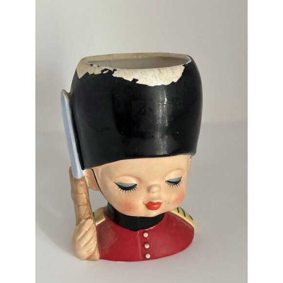Vintage 1950's Inarco E-2785 Christmas London Toy Soldier Planter Japan - Picture 1 of 13